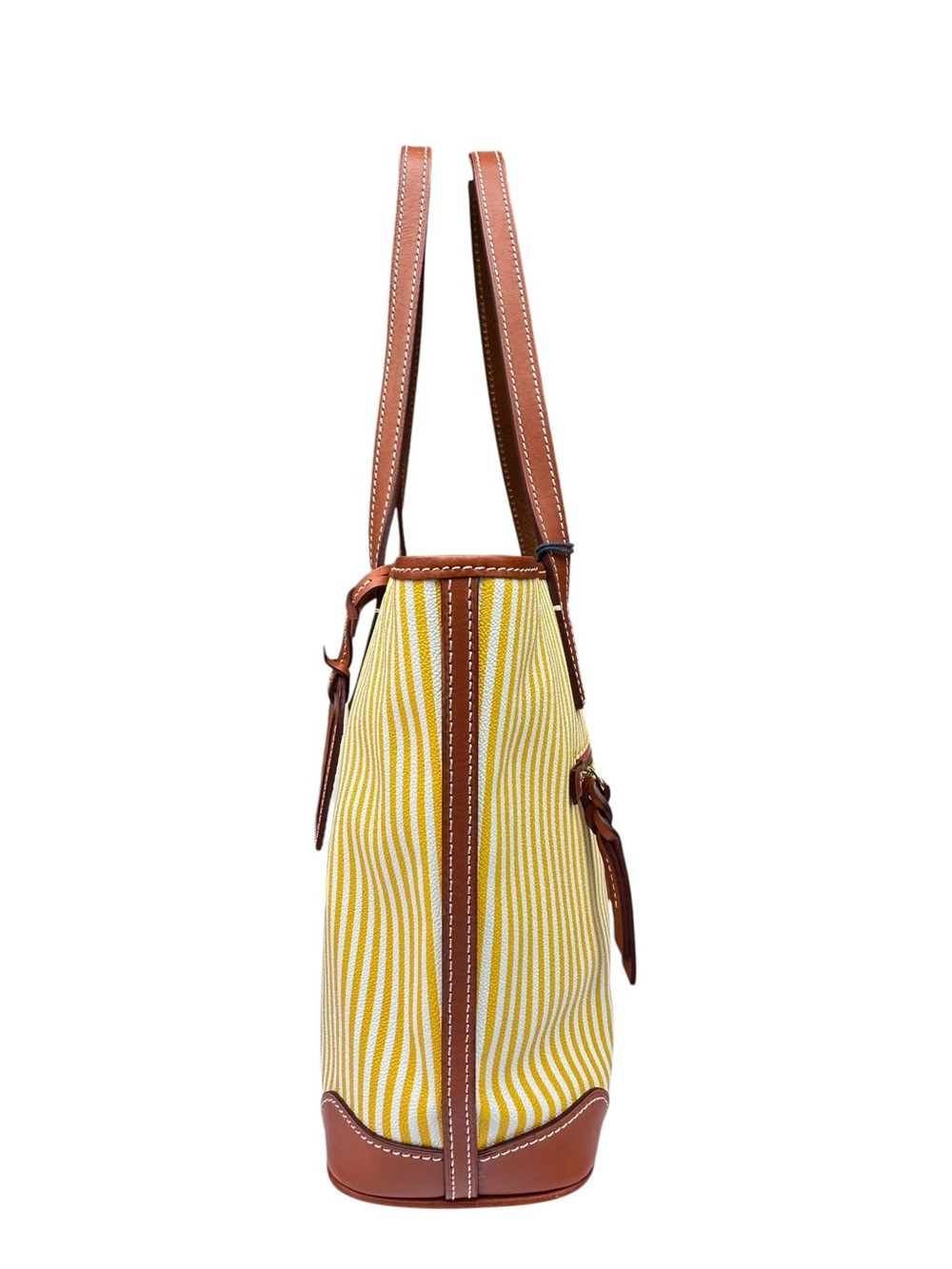 ๐ NWT Dooney & Bourke Striped Coated
Cotton Shopper Tote Yellow K9782515 - Picture 5 of 14